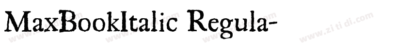 MaxBookItalic Regula字体转换